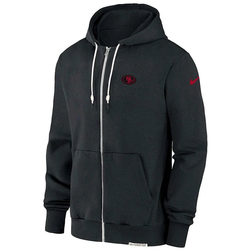 San Francisco 49ers Grey Sideline Full-Zip Hoodie