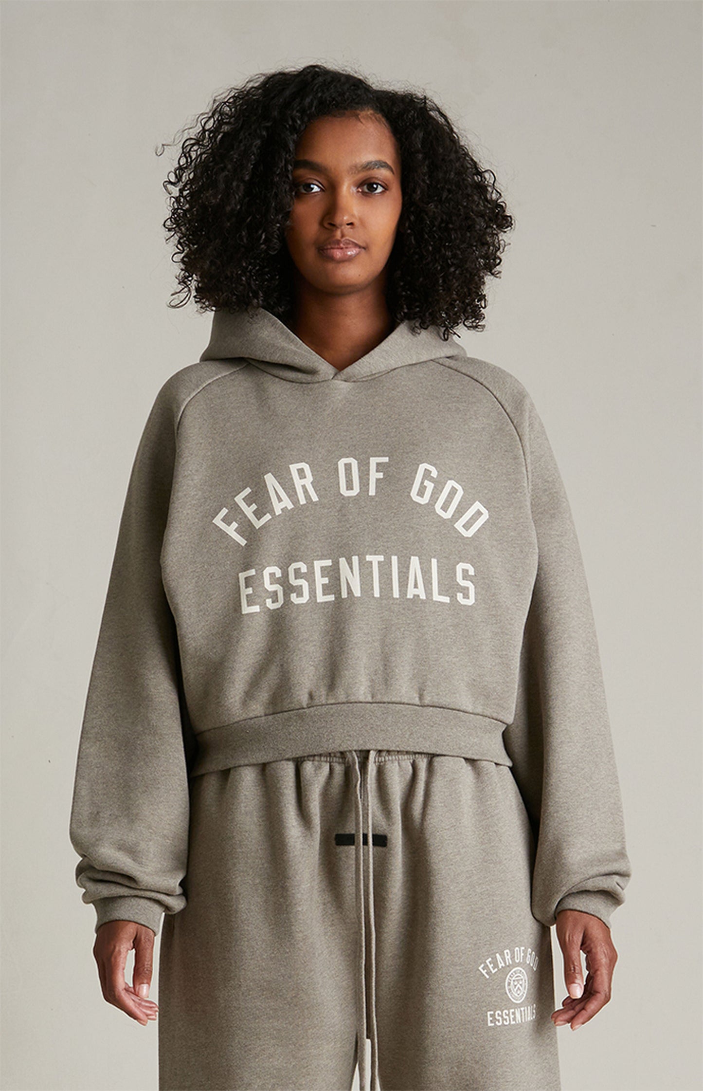 Cropped Essentials Hoodie