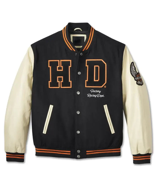 120th Anniversary Harley Davidson Varsity Jacket  - Recreated