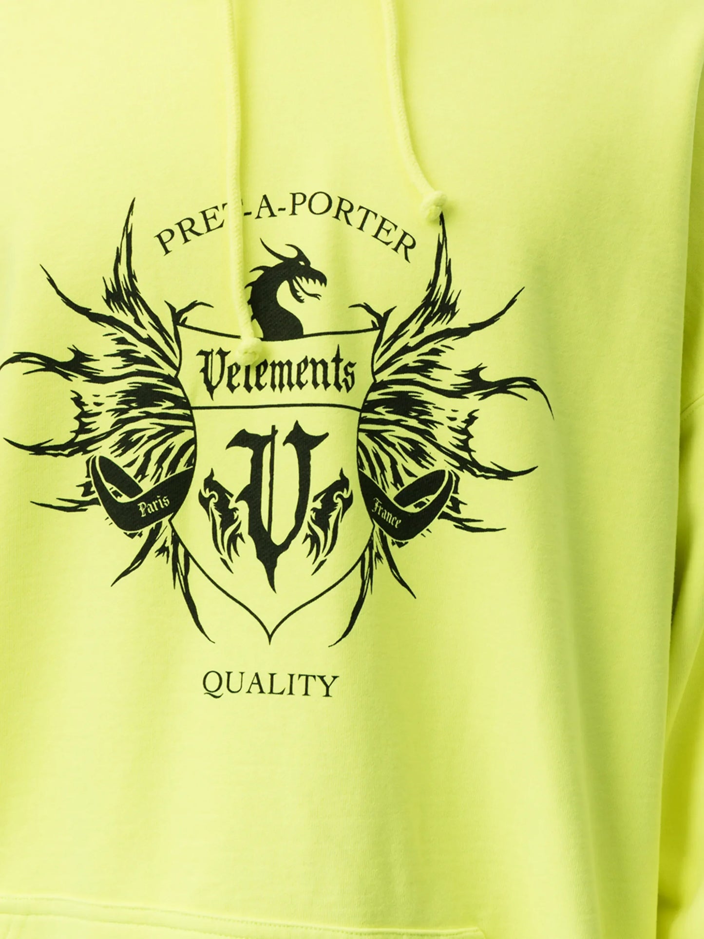 Vetements Logo-Print Black Pullover Hoodie – Recreated Edition