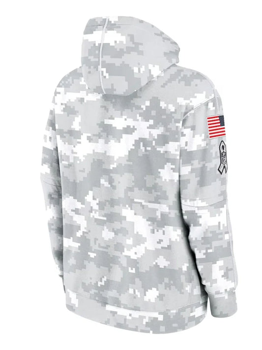 2024 Buffalo Bills Arctic Camo Salute to Service Hoodie