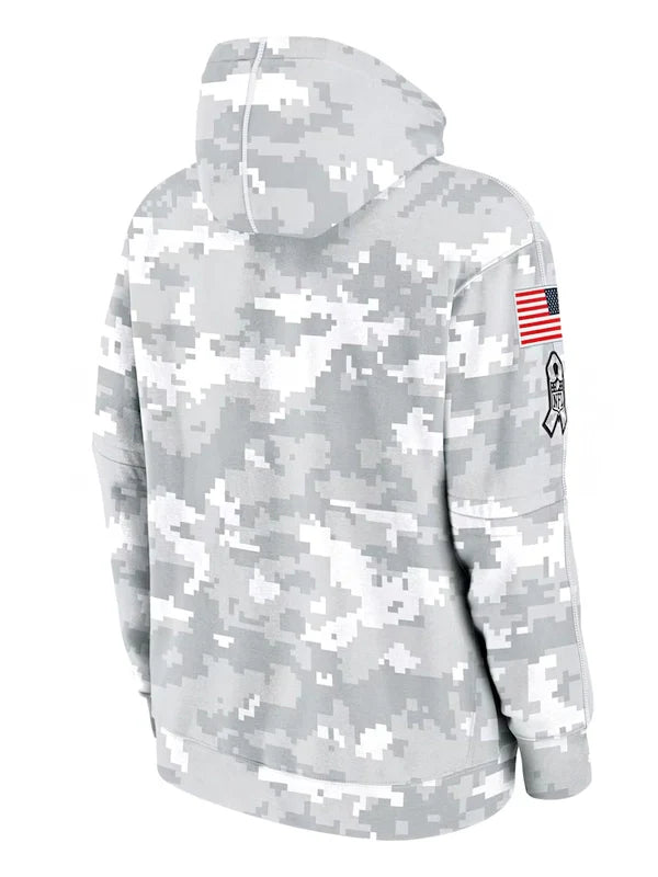 2024 Chicago Bears Arctic Camo Salute to Service Hoodie