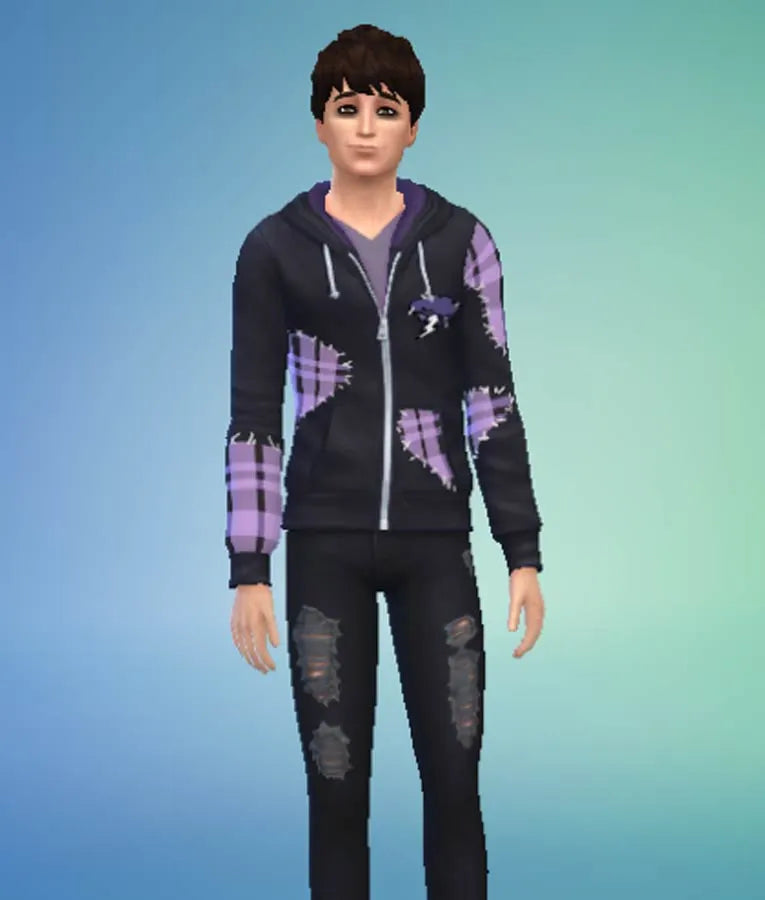 Virgil Sanders Zip-Up Black Hoodie With Patch