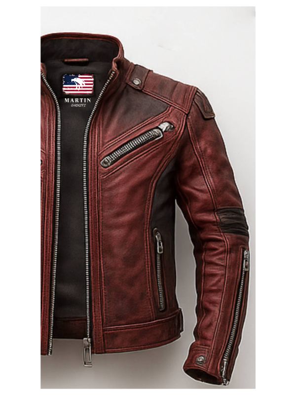 Yusef Red Leather Jacket - Leather Jacket for Men Red