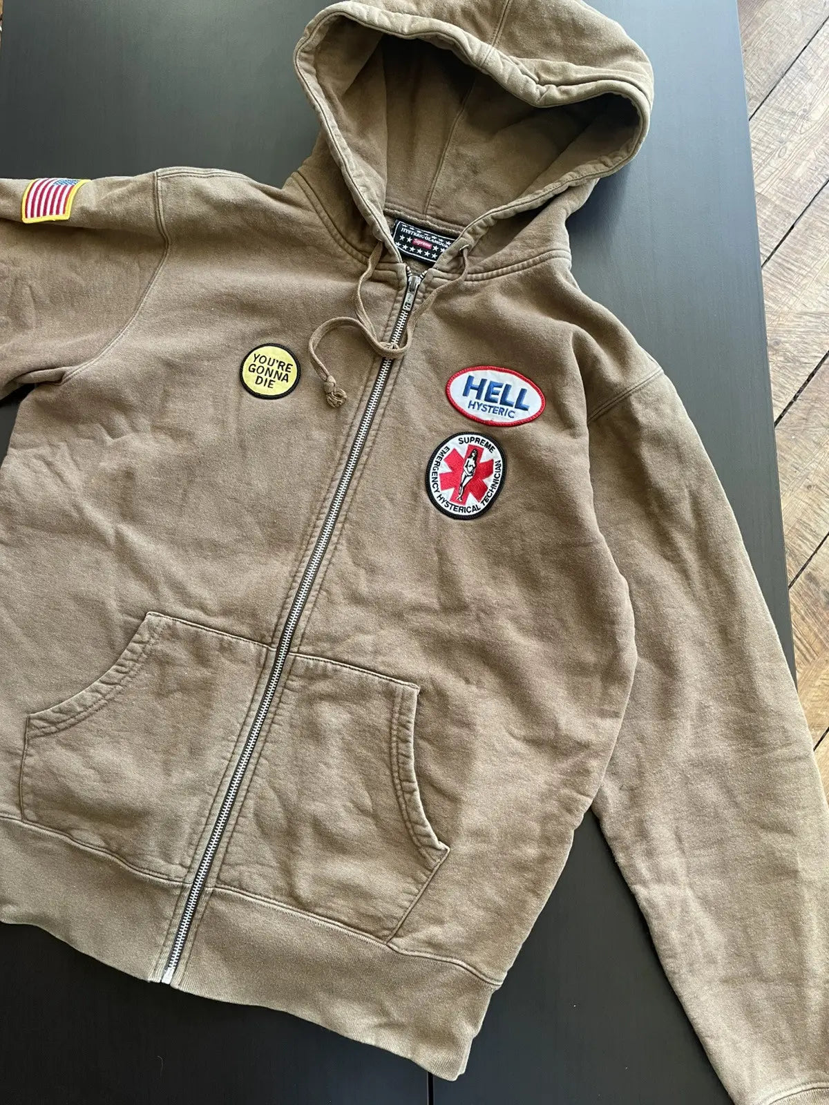 Supreme Hysteric Glamour Fuck Hand Skeleton Hoodie