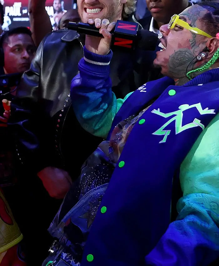 6ix9ine Jake Paul vs Anthony Joshua Varsity Jacket  - Recreated