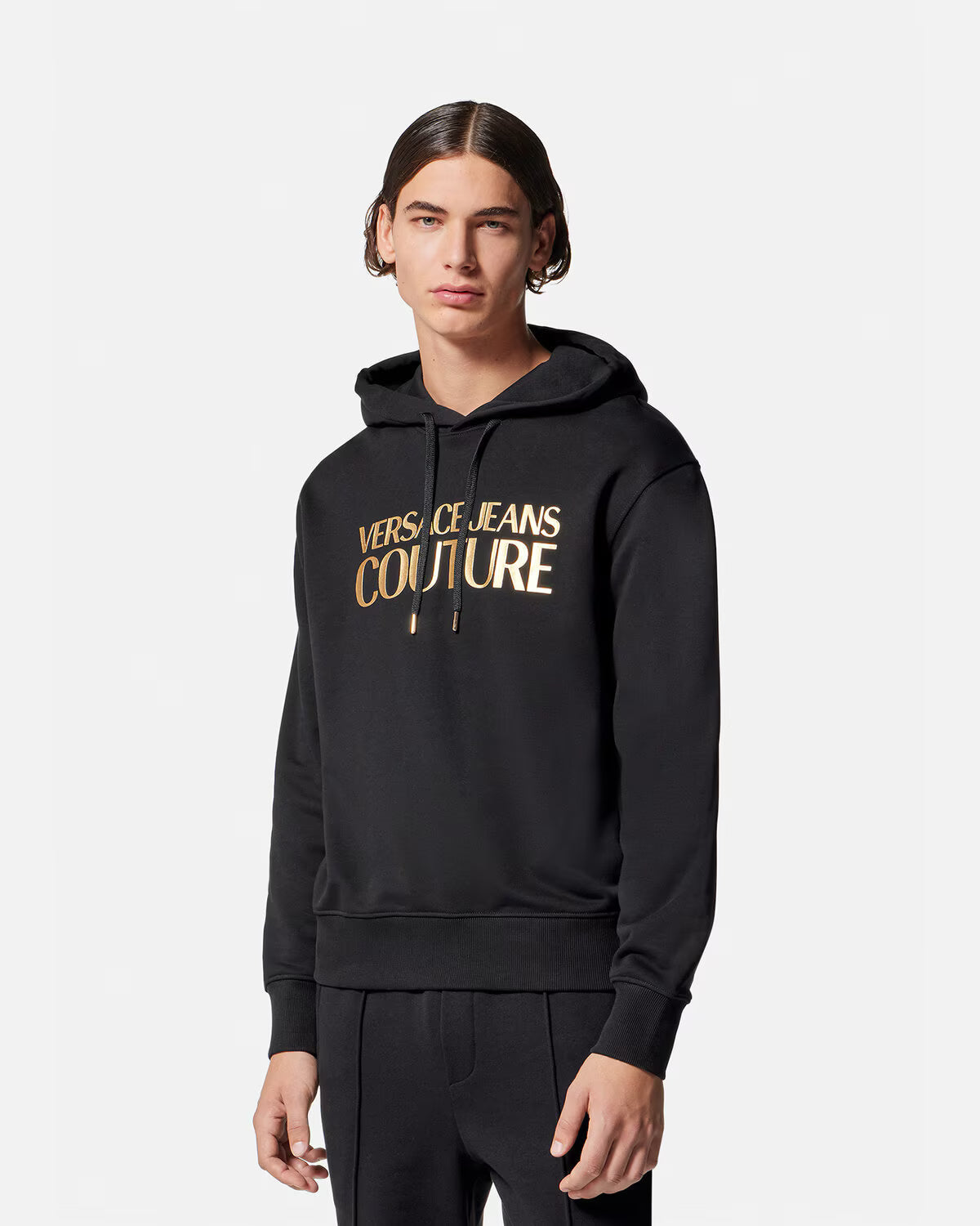Versace Jeans Couture Black Zipper Hoodie – Recreated Edition