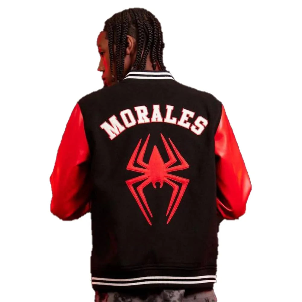 Spider-Man: Across the Spider-Verse Miles Morales Varsity Jacket  - Recreated