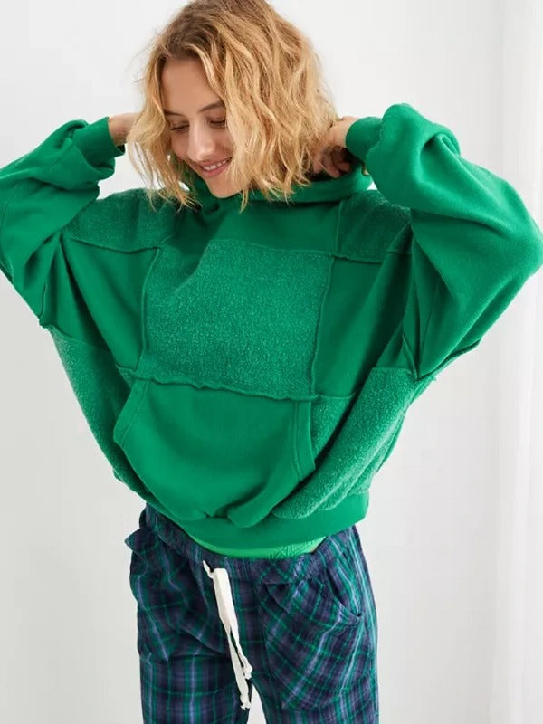Aerie Sherpa Patchwork Hoodie