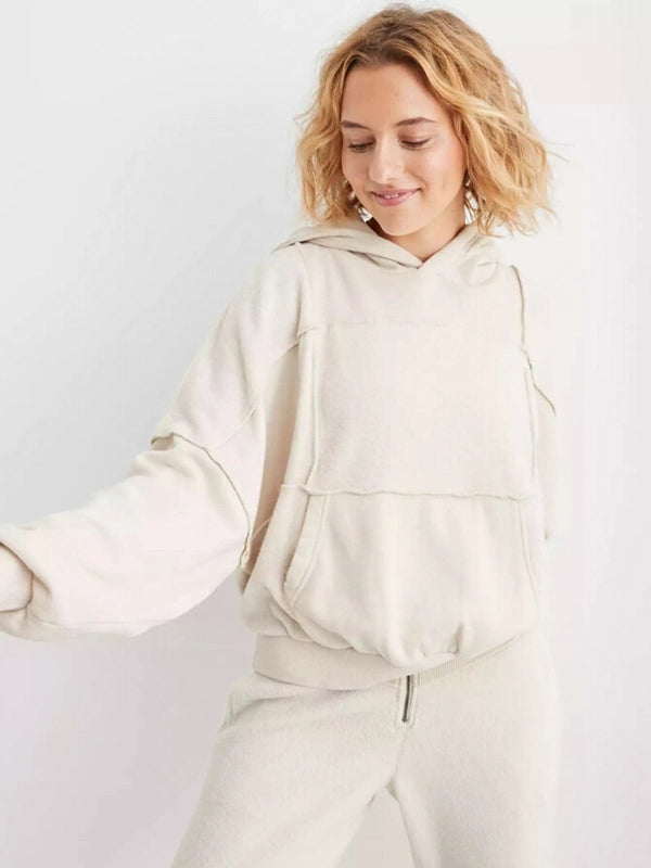 Aerie Sherpa Patchwork Hoodie