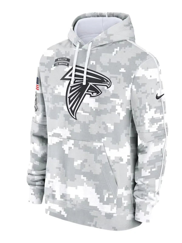 2024 Atlanta Falcons Arctic Camo Salute to Service Hoodie