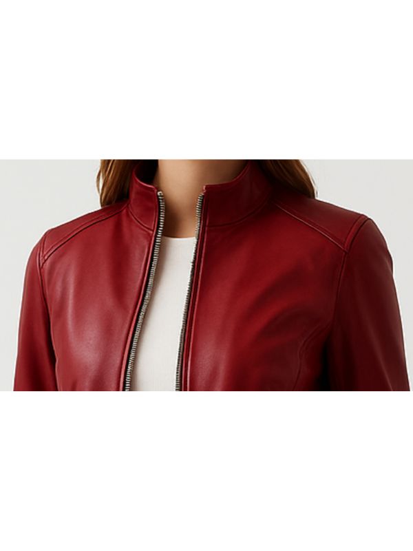Ava Leather Red Jacket - Women Leather Jacket Red