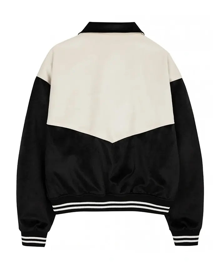 Black And White Classic Varsity Jacket  - Recreated