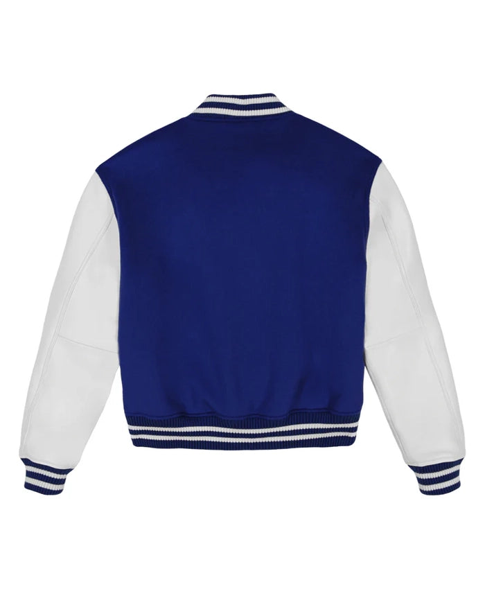 Blue And White Men’s Varsity Jacket  - Recreated