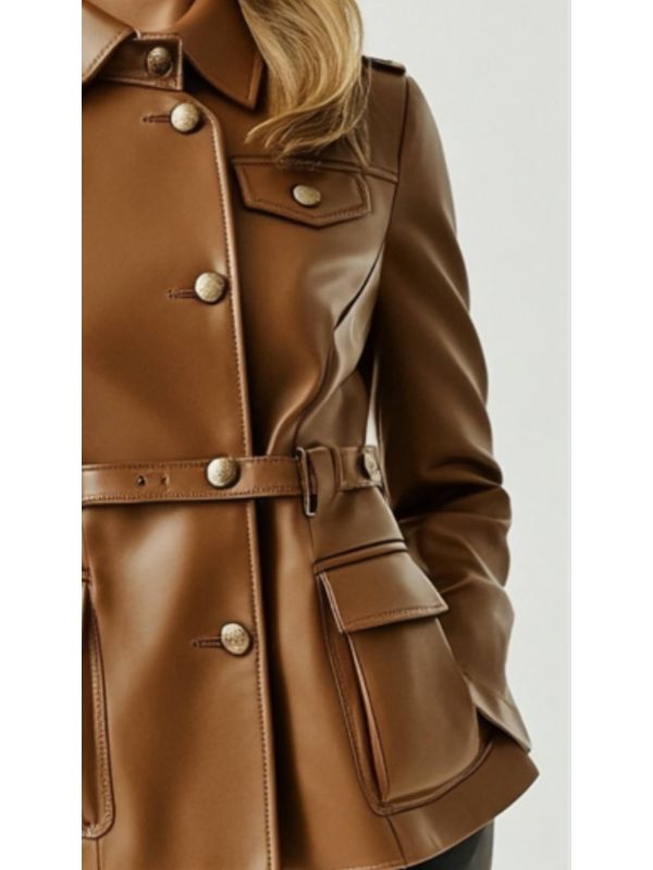 Bonnie Leather Brown Jacket - Women Leather Jacket Brown