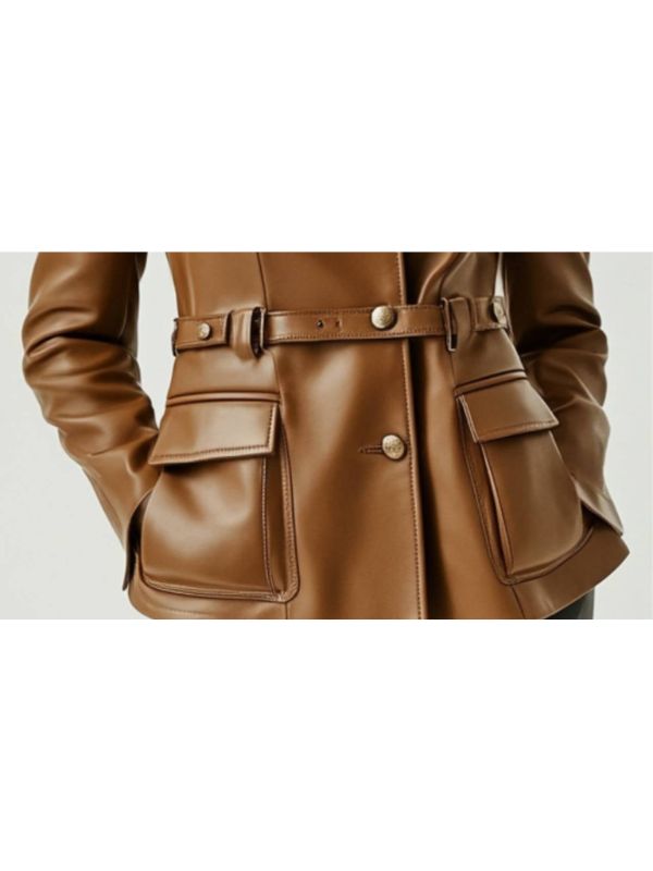 Bonnie Leather Brown Jacket - Women Leather Jacket Brown