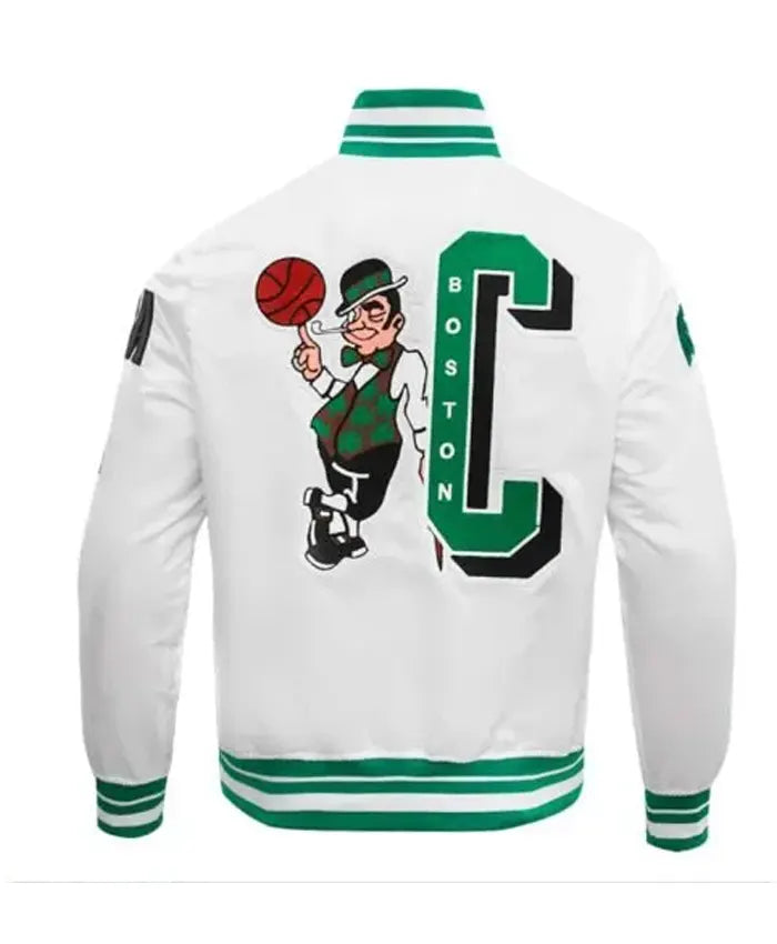 Boston Celtics Mashup Classic Satin Jacket  - Recreated