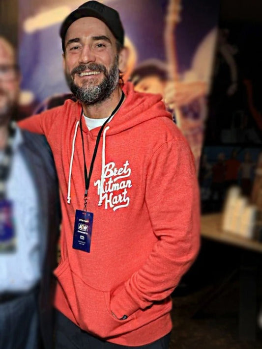 Bret Hart Hitman Orange Hoodie