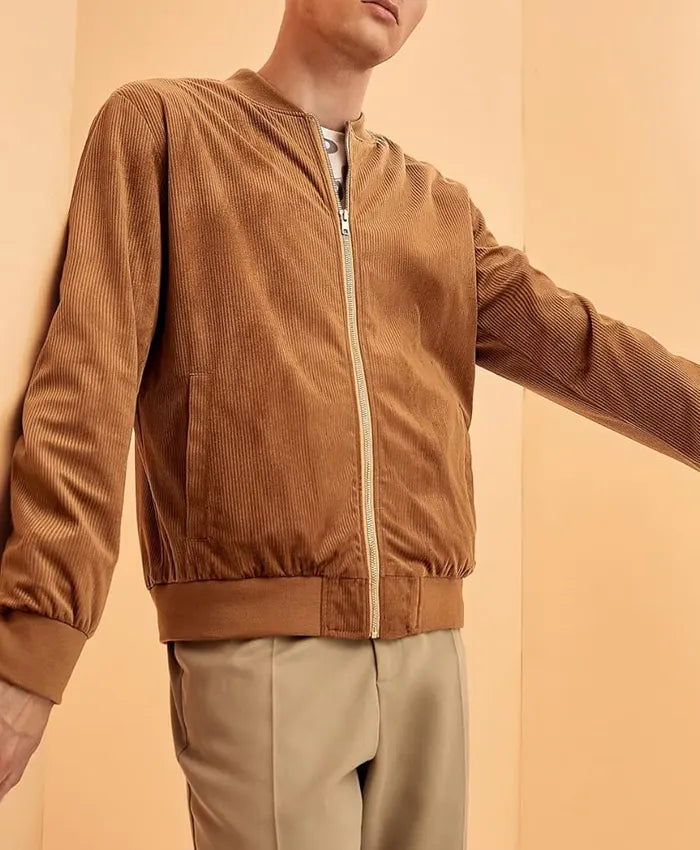 Brown Corduroy Bomber Jacket  - Recreated