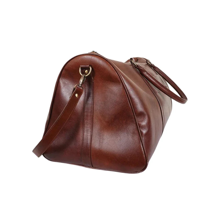 Men’s Handmade Leather Brown Duffle Bag