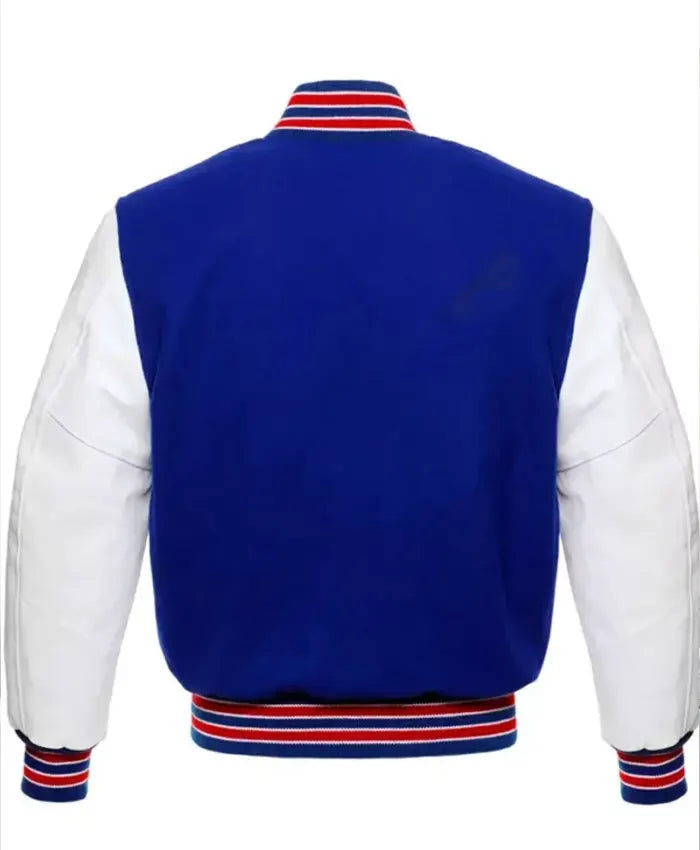 Red White And Blue Letterman Jacket  - Recreated