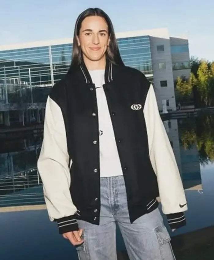 Caitlin Clark x Nike Varsity Jacket  - Recreated