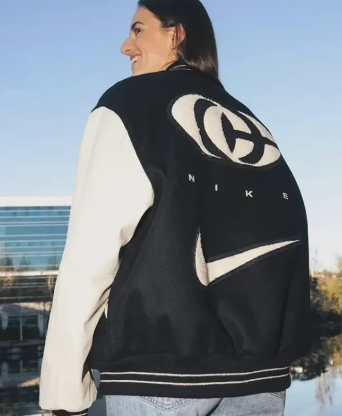 Caitlin Clark x Nike Varsity Jacket  - Recreated