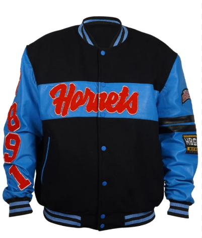 Delaware State Ole Skool Blue Letterman Jacket  - Recreated