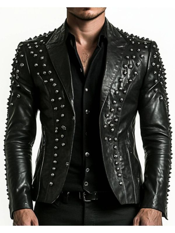 Carter Black Leather Blazer - Leather Blazer for Men Black