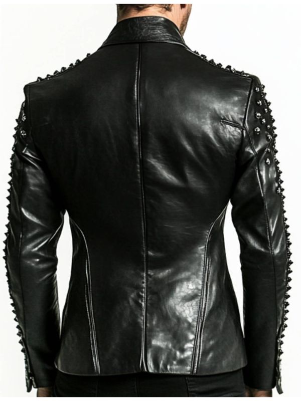 Carter Black Leather Blazer - Leather Blazer for Men Black