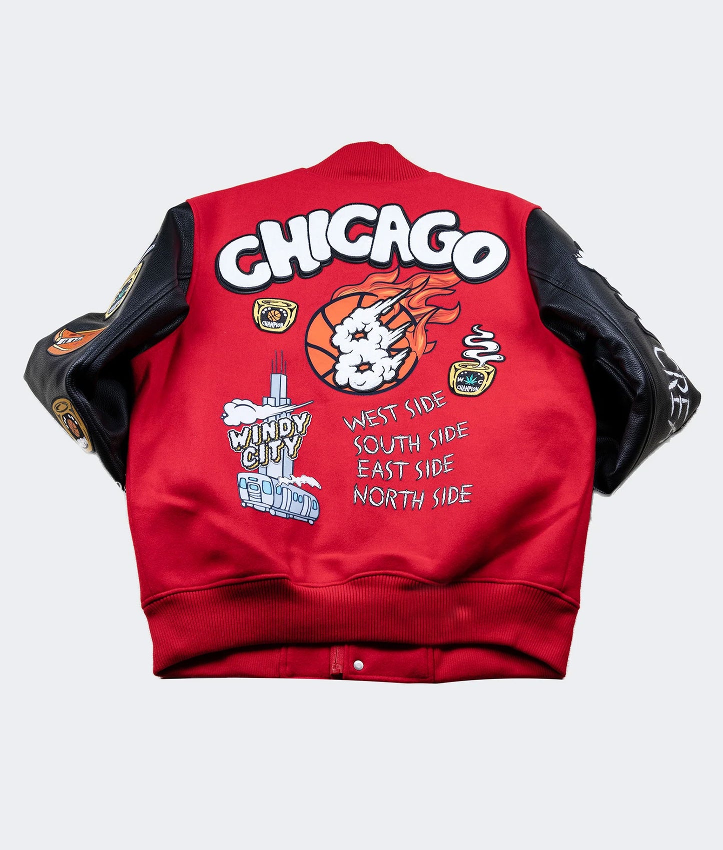 Chi Created Red Varsity Jacket  - Recreated
