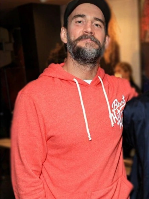 Bret Hart Hitman Orange Hoodie