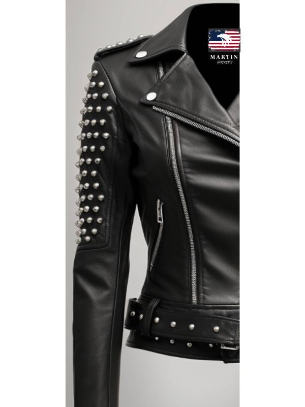 Cressida Black Leather Biker Jacket – Women’s Leather Jacket