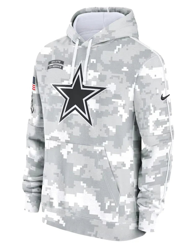 2024 Dallas Cowboys Arctic Camo Salute to Service Hoodie