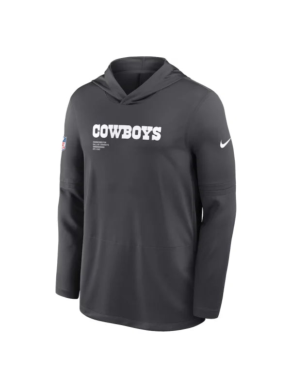 Dallas Cowboys Sideline Performance Long Sleeve Hoodie T-Shirt