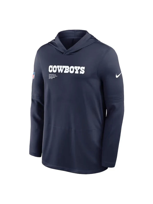 Dallas Cowboys Sideline Performance Long Sleeve Hoodie T-Shirt