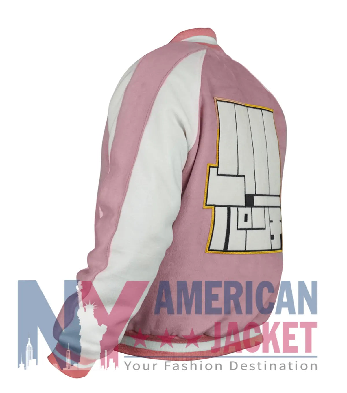 Dandadan 2025 Momo Ayase Pink Varsity Jacket  - Recreated