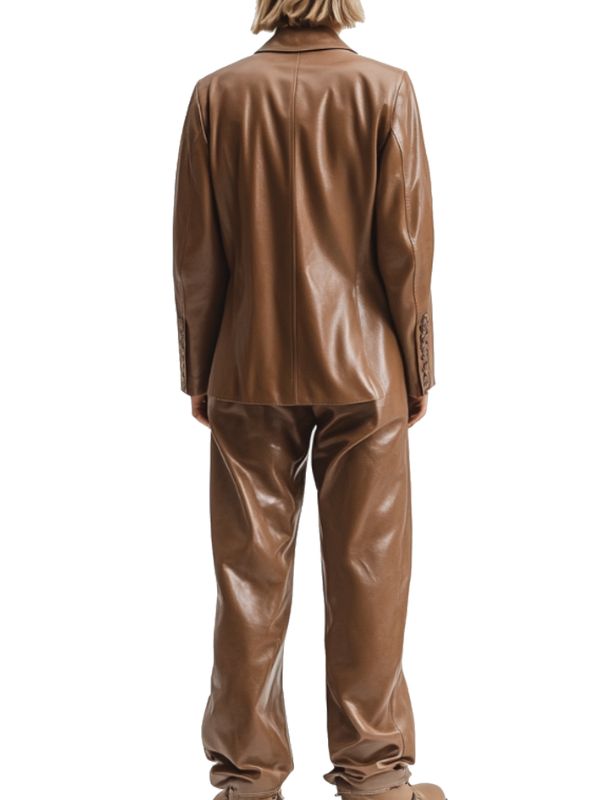 Delilah Leather Brown Jacket - Women Leather Jacket Brown