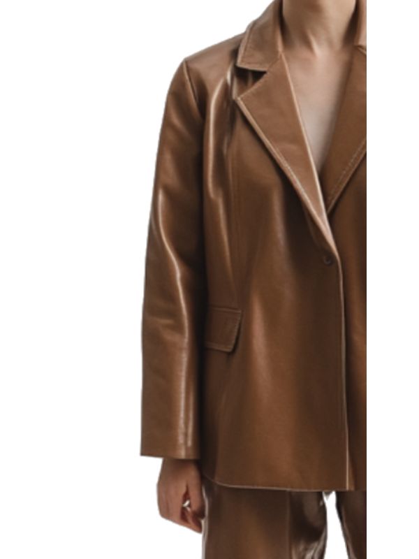 Delilah Leather Brown Jacket - Women Leather Jacket Brown