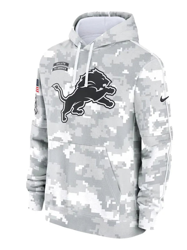 2024 Detroit Lions Arctic Camo Salute to Service Hoodie
