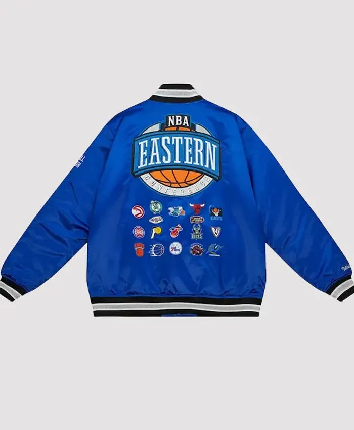Eastern Conference Mitchell & Ness Satin Jacket  - Recreated