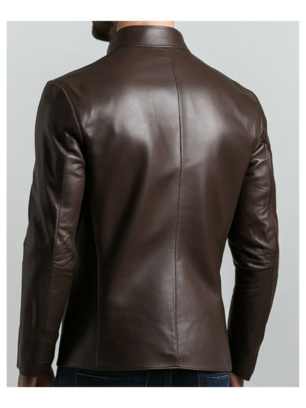 Edward Leather Brown Jacket - Men Leather Jacket Brown