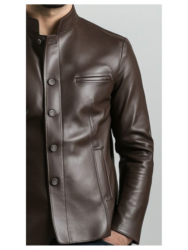 Edward Leather Brown Jacket - Men Leather Jacket Brown