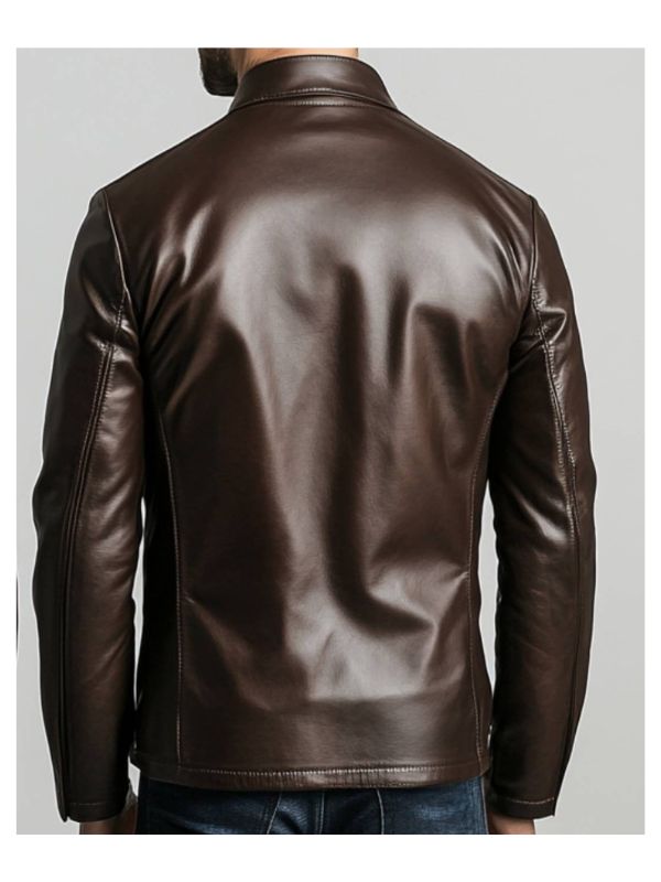 Evelyn Leather Brown Jacket - Men Leather Jacket Brown