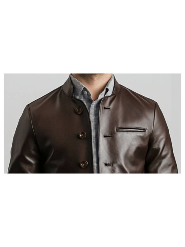 Evelyn Leather Brown Jacket - Men Leather Jacket Brown