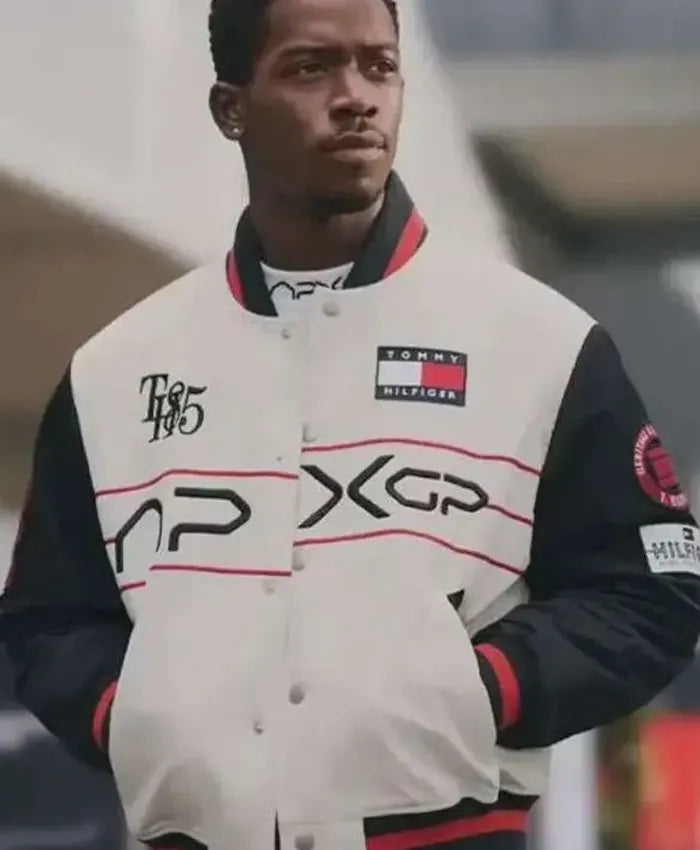 F1 Movie Damson Idris Racing Varsity Jacket  - Recreated