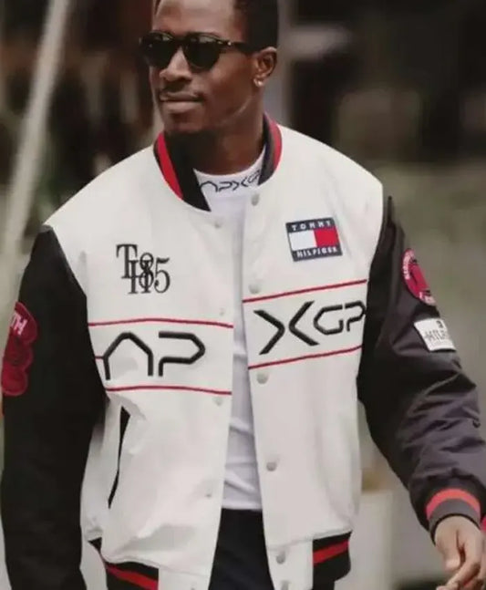 F1 Movie Damson Idris Racing Varsity Jacket  - Recreated