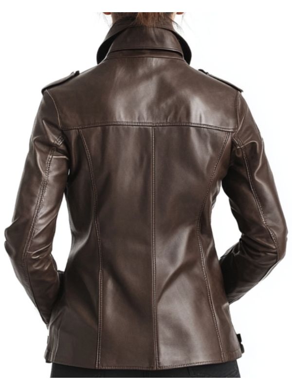 Florence Leather Brown Jacket - Women Leather Jacket Brown