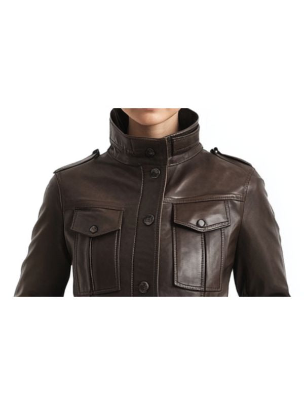 Florence Leather Brown Jacket - Women Leather Jacket Brown