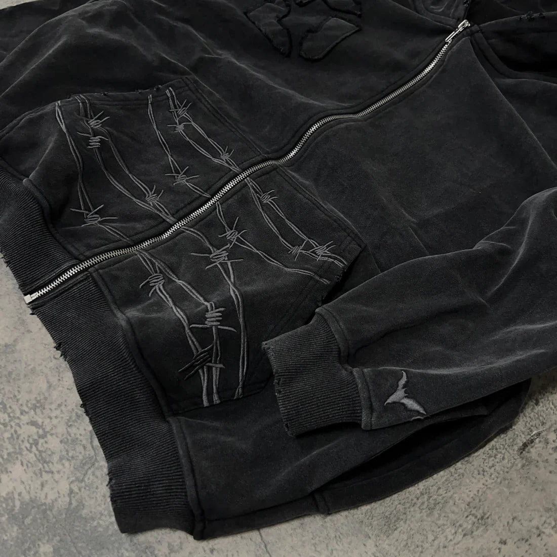 Ditch Barbed Wire Zip-Up Hoodie